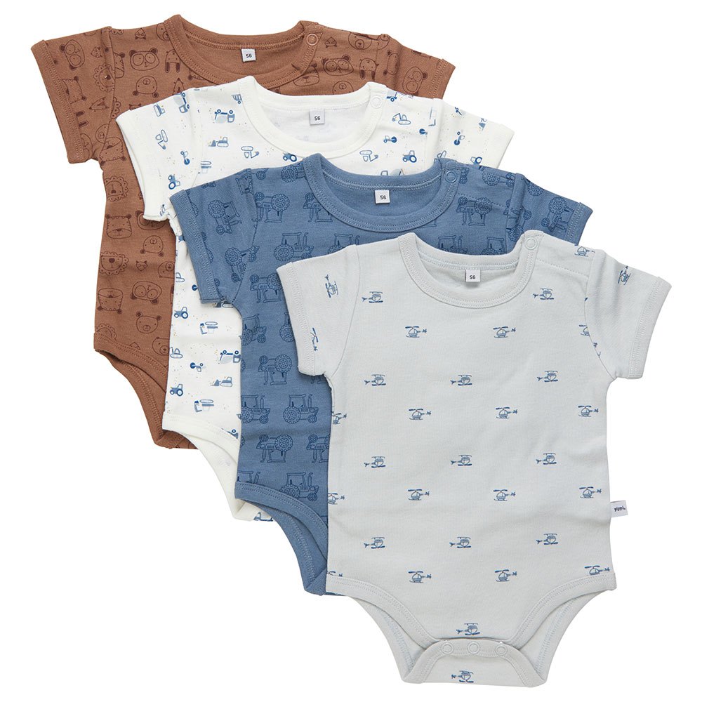 pippi ao-printed 4 pack short sleeve body multicolore 12 months