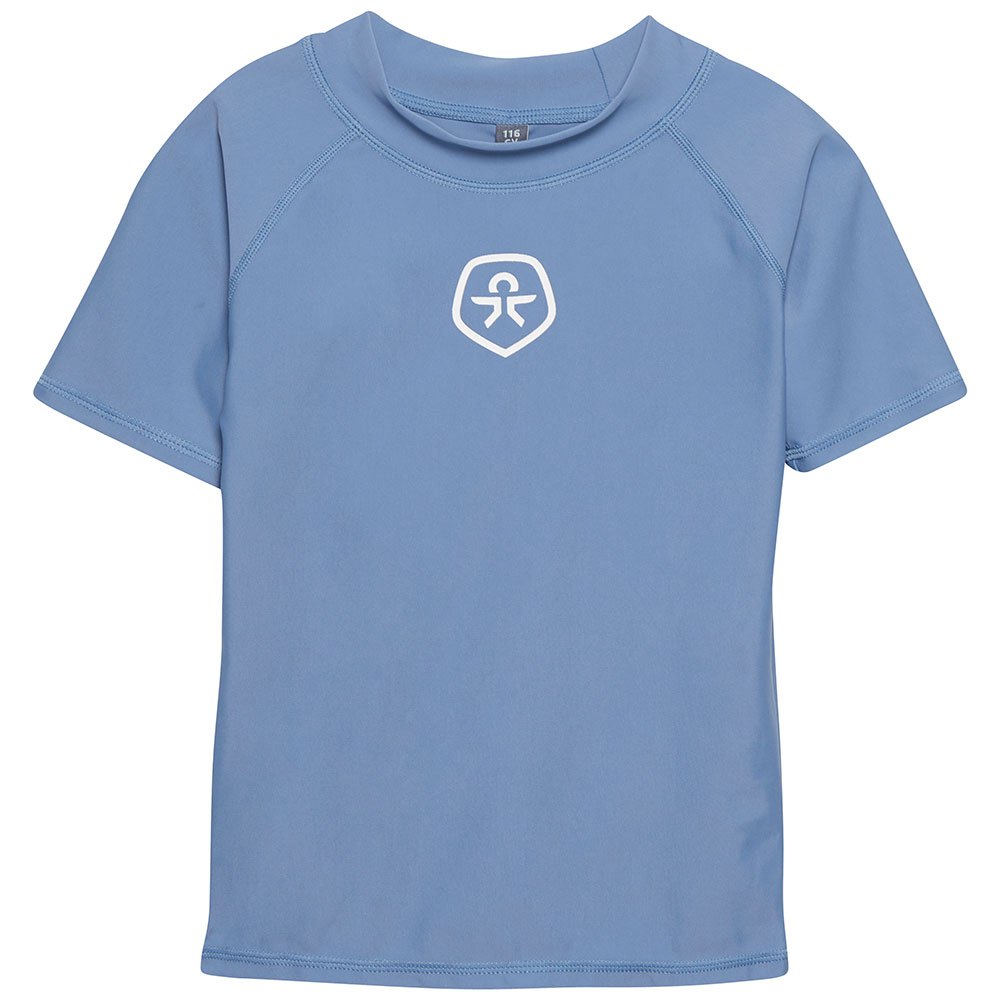 color kids solid short sleeve t-shirt bleu 4 years