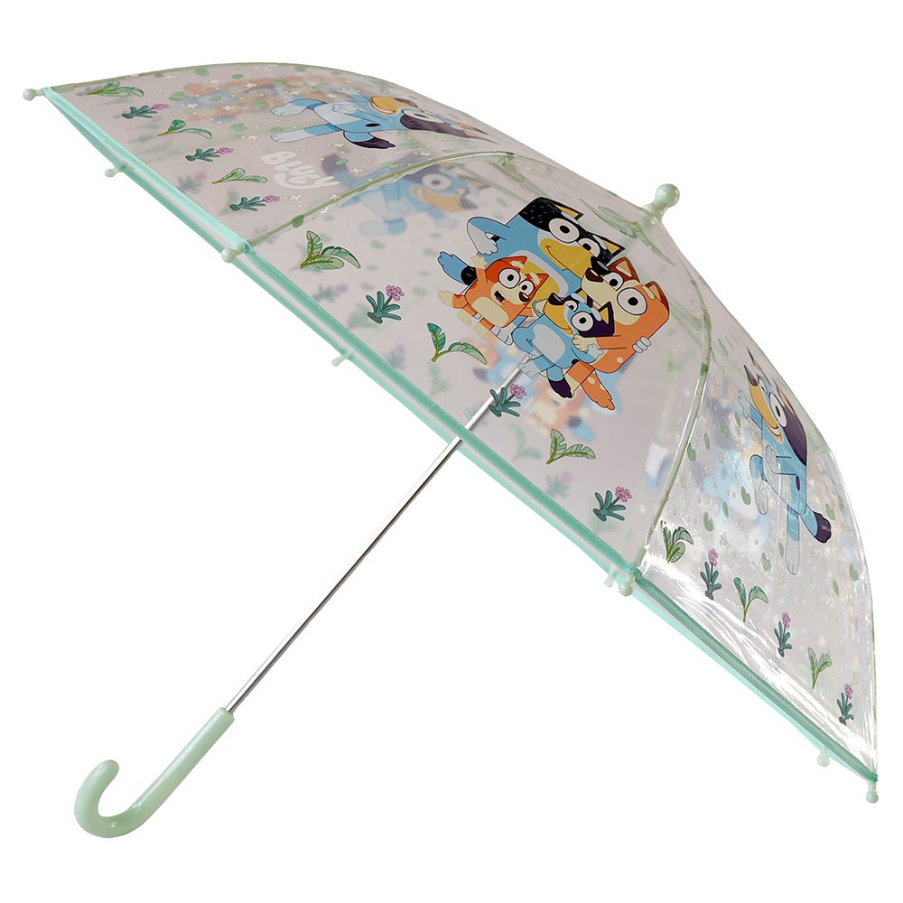 bluey children 48 cm transparent manual umbrella clair