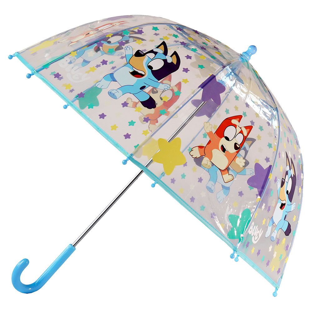 bluey transparent children 48 cm bubble manual umbrella clair