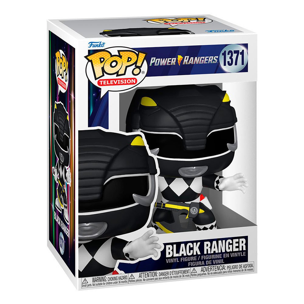 funko power rangers 30th pop! tv vinyl figure black ranger 9 cm noir