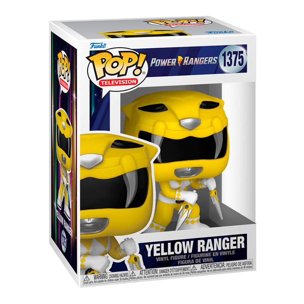 funko power rangers 30th pop! tv vinyl figure yellow ranger 9 cm jaune