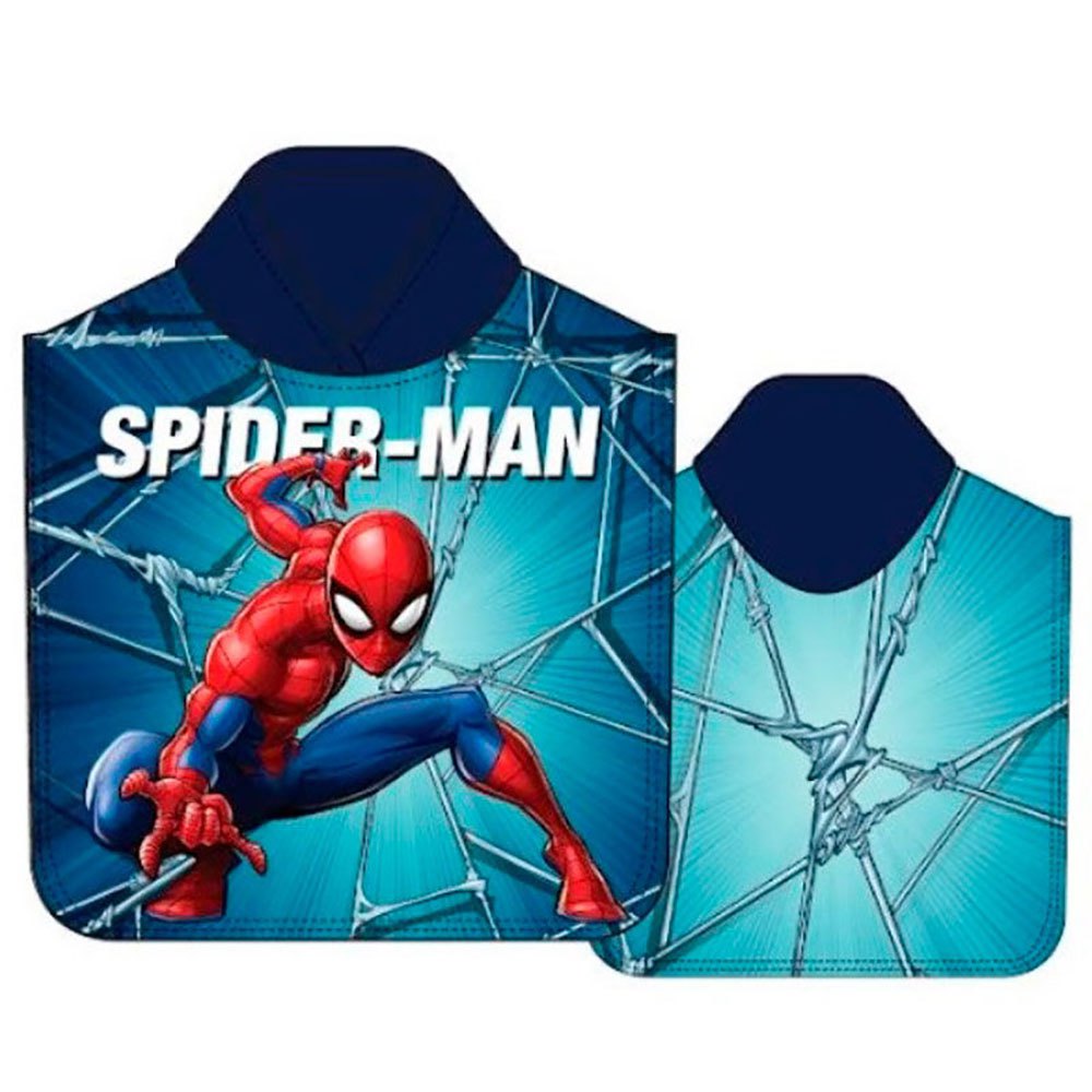 marvel web spiderman poncho bleu