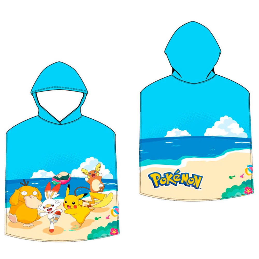 nintendo merchandising beach pokémon poncho bleu