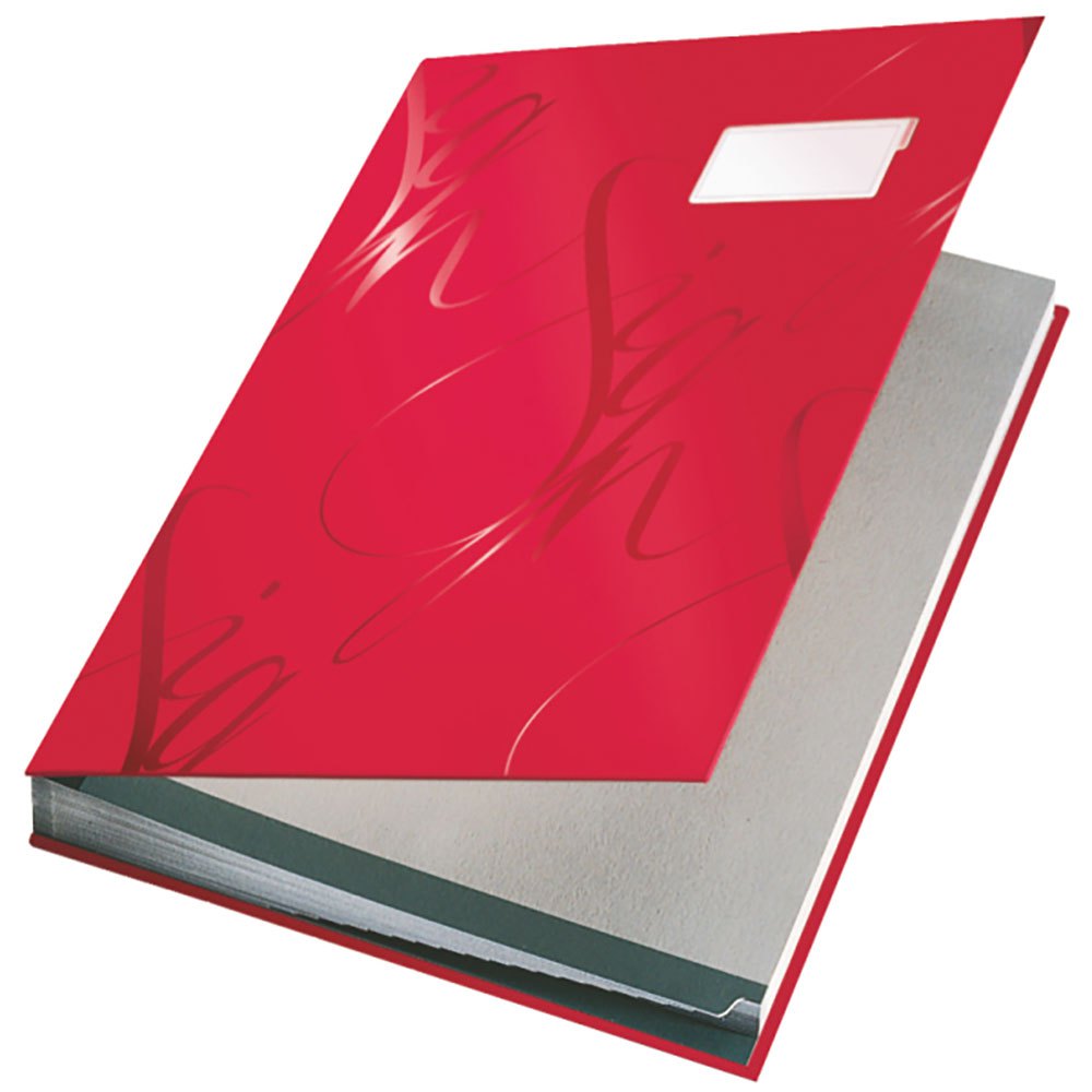 leitz sign soft grip 18 separators document holder rouge