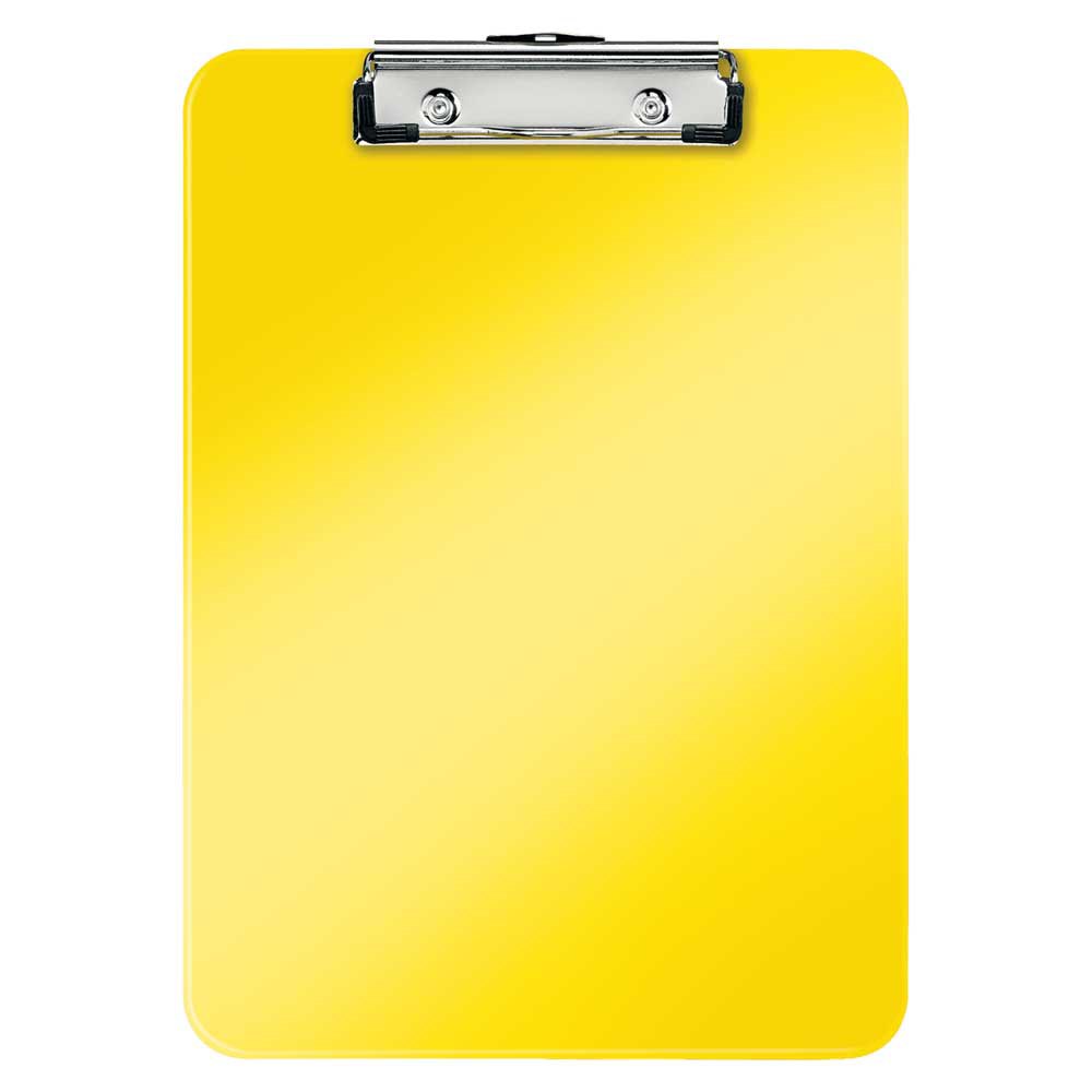 leitz wow ps a4 metallic gripper folder jaune