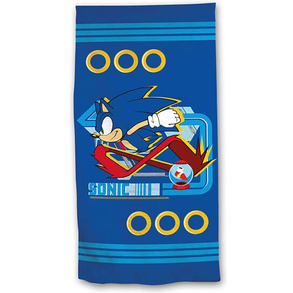 sega sonic the hedgehog microfibra towel bleu