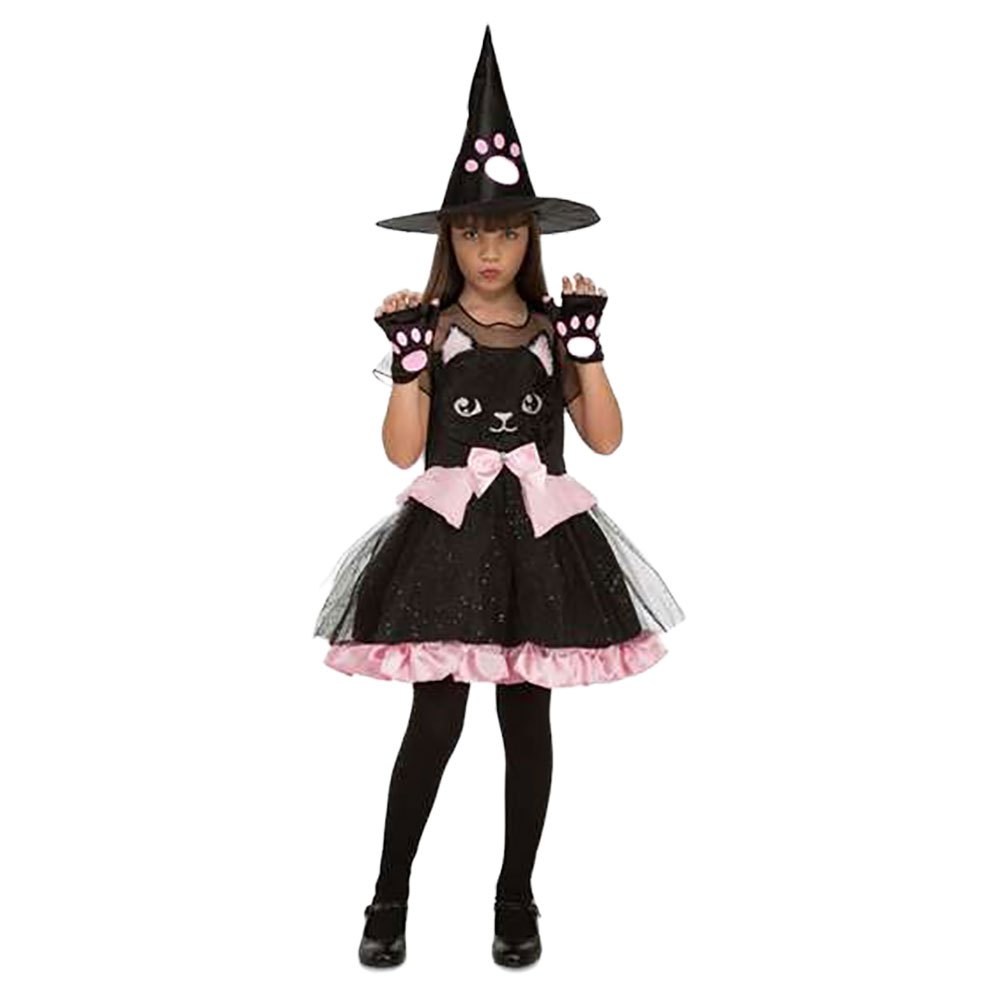 viving costumes gatito witch girl custom rose 5-6 years