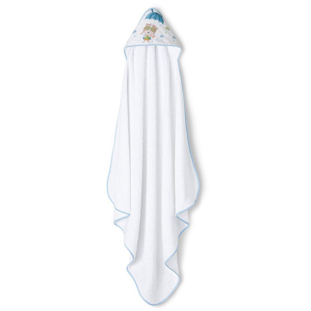interbaby bathing cloak baby blanc