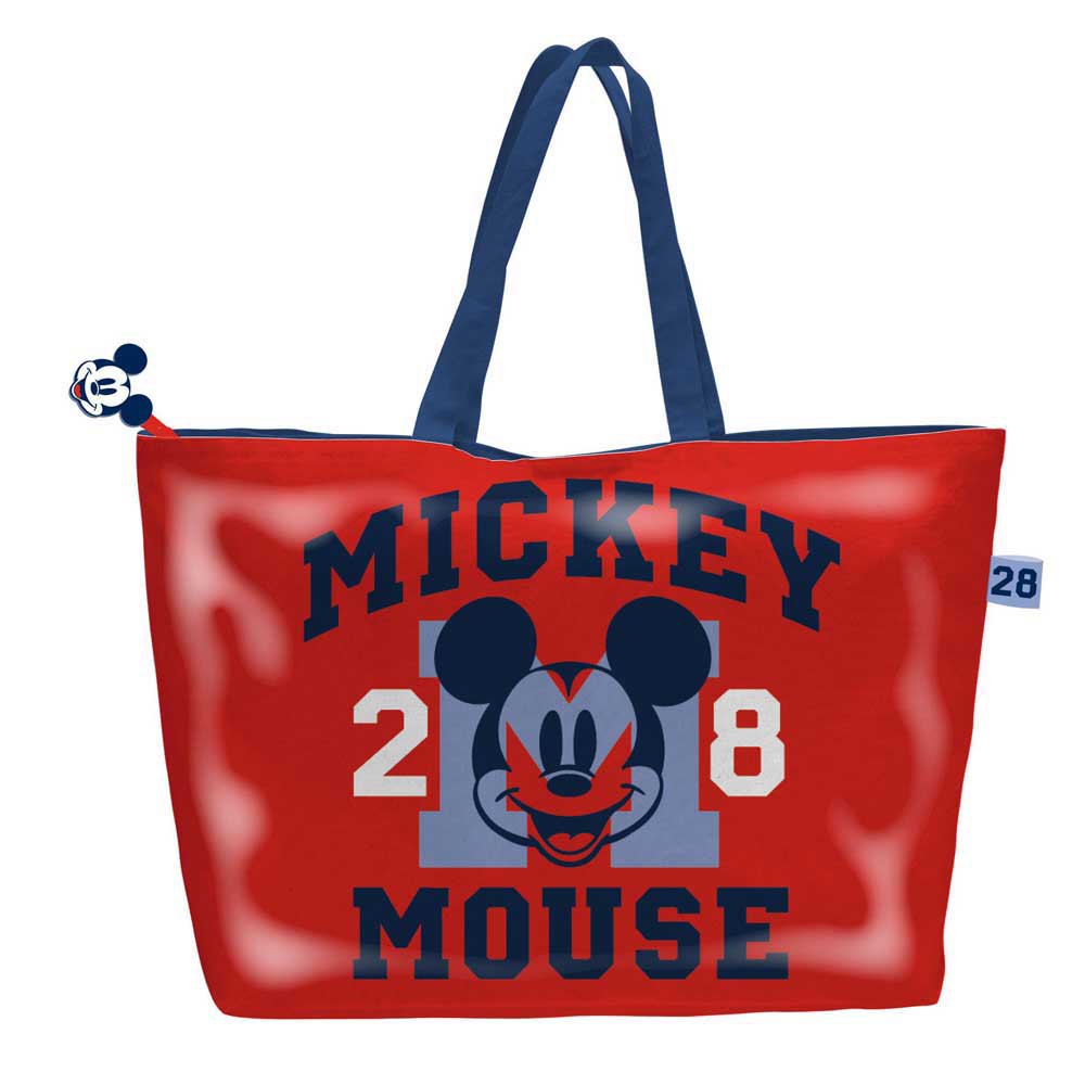 disney mouse retro 48x32 cm mickey beach bag rouge