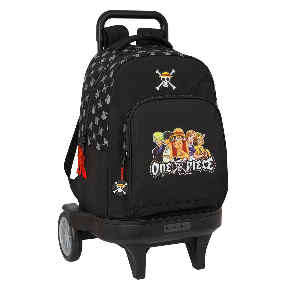 safta compact with evolutionary wheels trolley one piece backpack noir