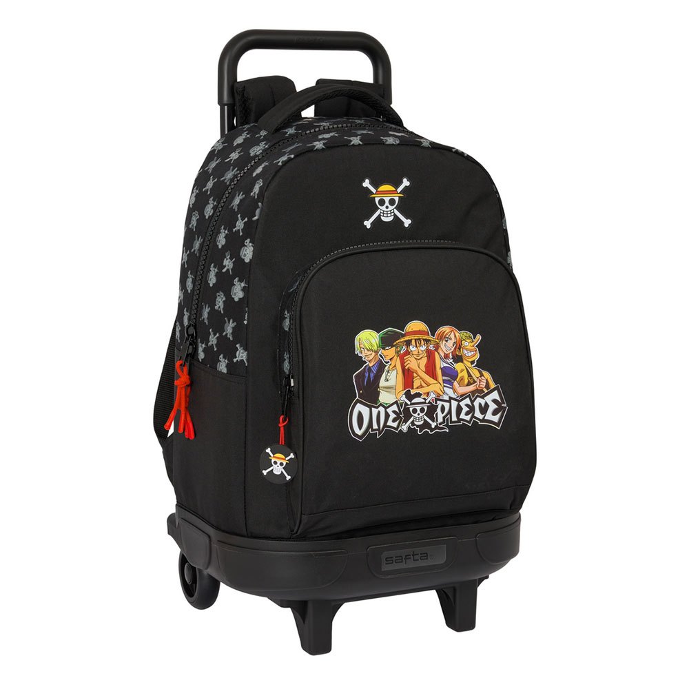 safta compact with trolley wheels one piece backpack noir