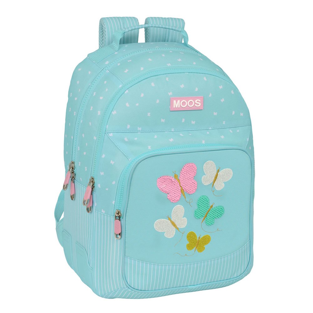 safta double moos butterflies backpack bleu