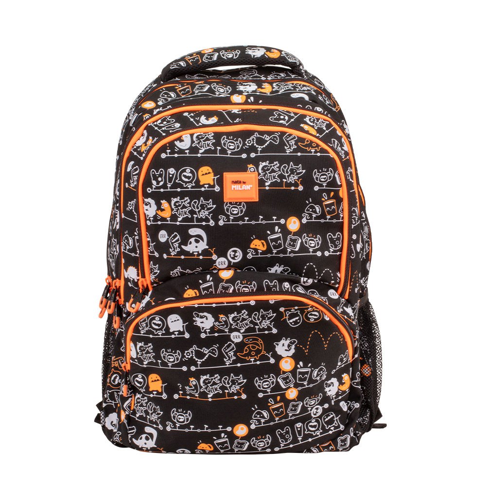 milan 4 zip school backpack 25l tandem special series multicolore
