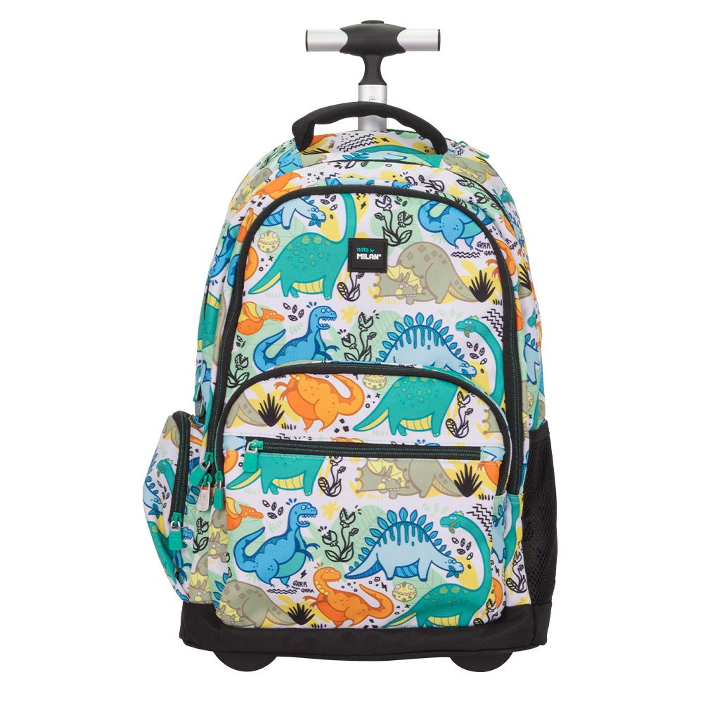 milan 6 zip wheeled backpack 25l dinos special series multicolore
