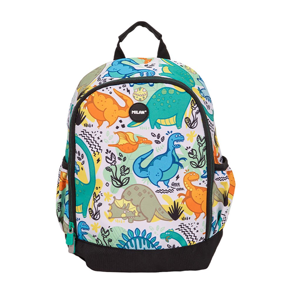 milan small school backpack dinos special series multicolore