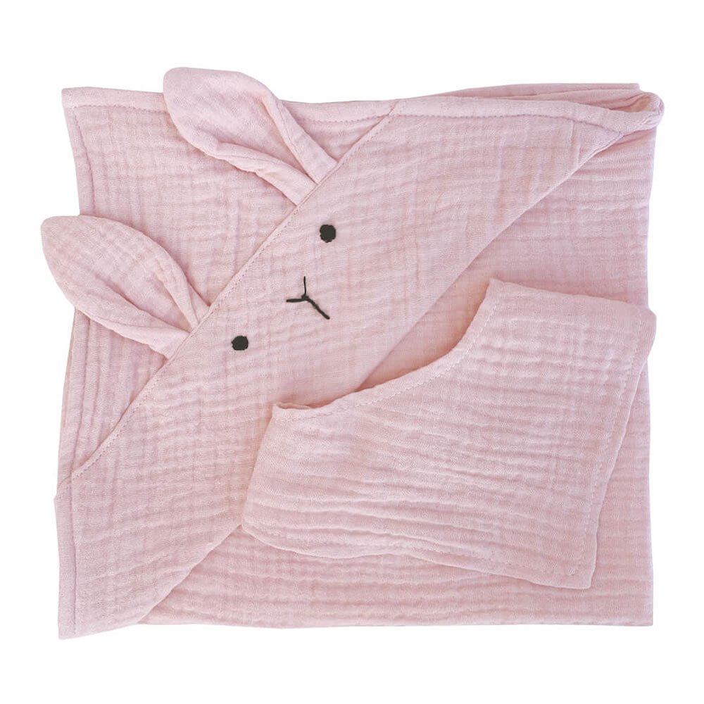 barrutoys set towel bandana bunny bobble rose