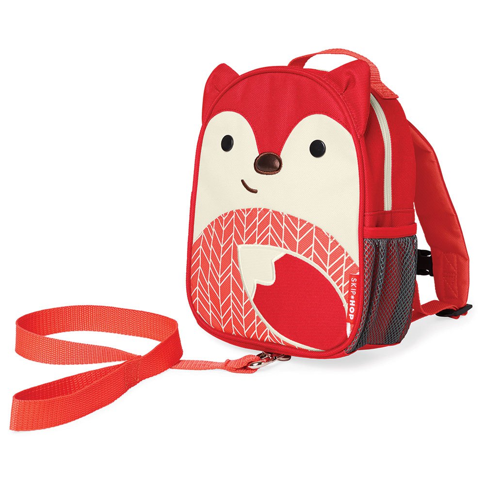 skip hop zoo mini backpack with safety harness fox rouge