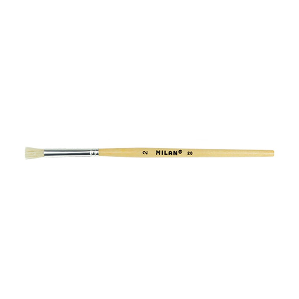 milan polybag 12 short bristle paintbrushes for stencilling series 20 nº 2