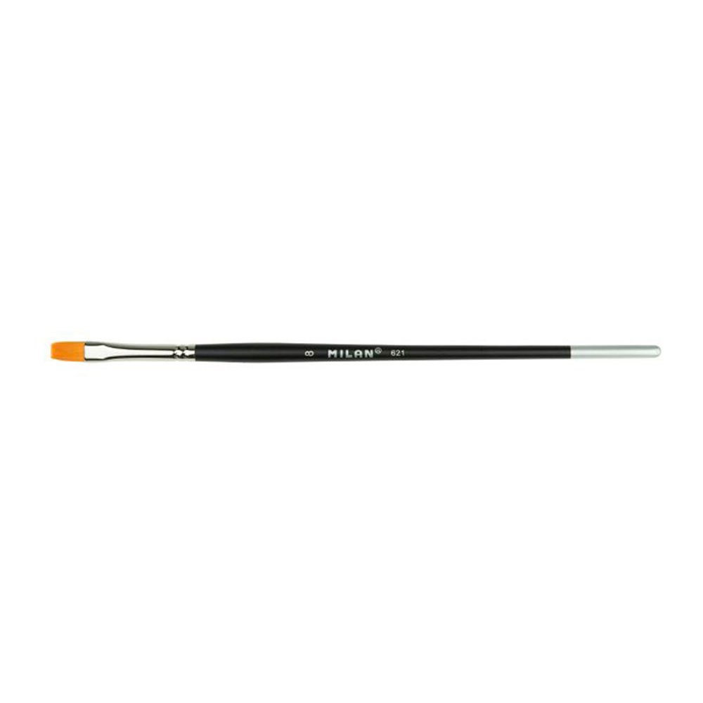milan polybag 4 premium synthetic flat paintbrushes with short handle series 621 nº 20