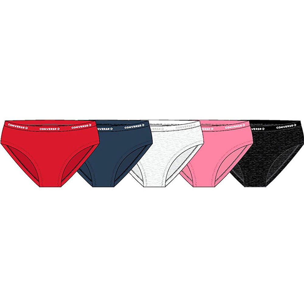converse kids logo waistband 5 units panties rouge 8-10 years