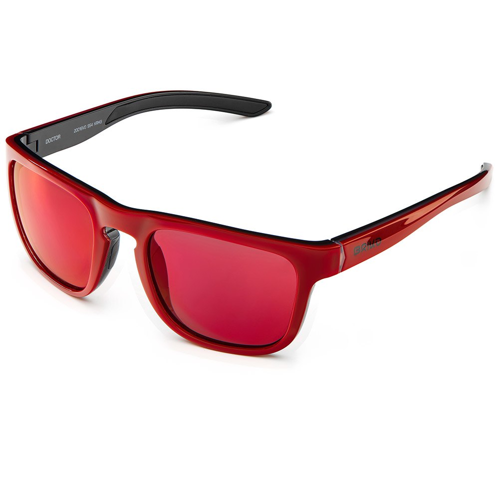 briko doctor mirror color hd mirror sunglasses rouge,noir k red mirror/cat3