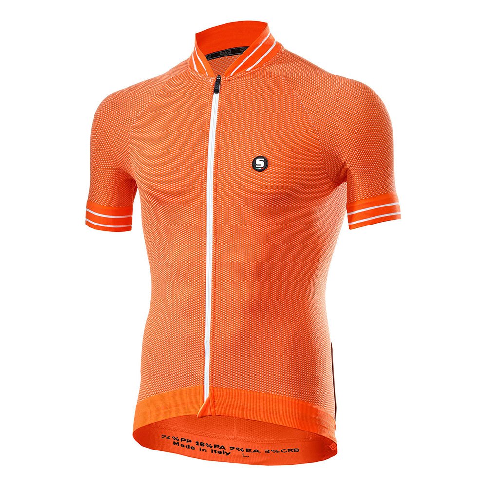 sixs clima short sleeve jersey orange xl homme