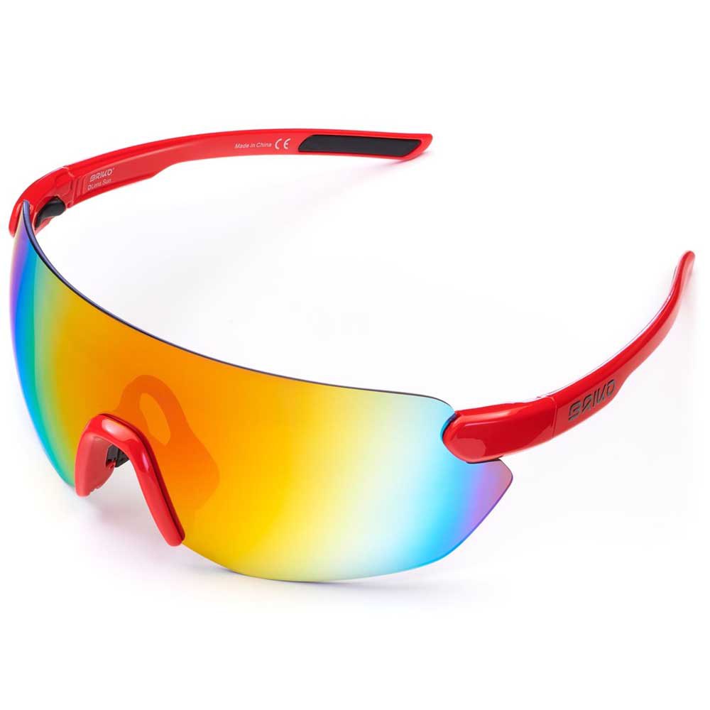 briko starlight mirror 3 lenses sunglasses rouge red mirror/cat3 + clear/cat0 + yellow/cat1