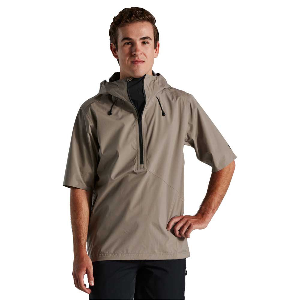 specialized outlet trail-series rain short sleeve jacket gris m homme