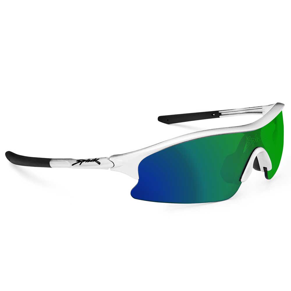 spiuk frisbee mirror sunglasses blanc mirrored green/cat3