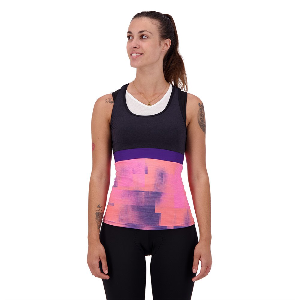 santini forza indoor collection sleeveless t-shirt noir,violet,rose 2xs femme