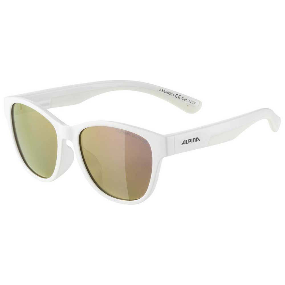 alpina flexxy cool ii kids mirrored polarized sunglasses blanc pink mirror/cat3