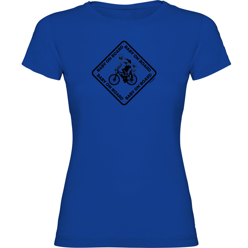 kruskis baby on board short sleeve t-shirt bleu l femme