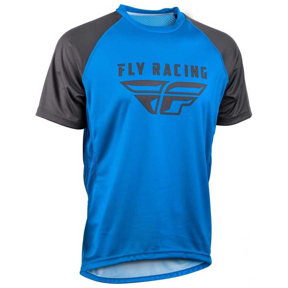 fly racing super d 2019 short sleeve enduro jersey bleu xl homme