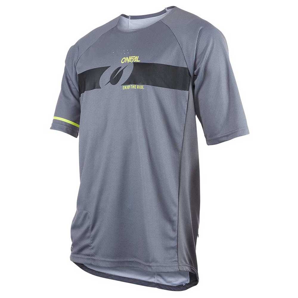 oneal pin it short sleeve enduro jersey gris m homme