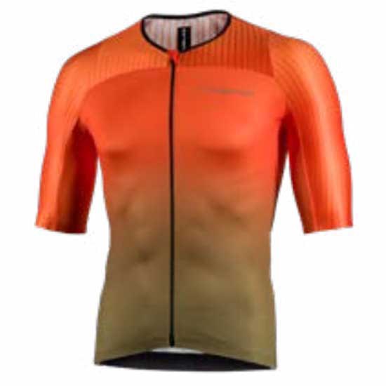 nalini new ergo fit short sleeve jersey orange s homme