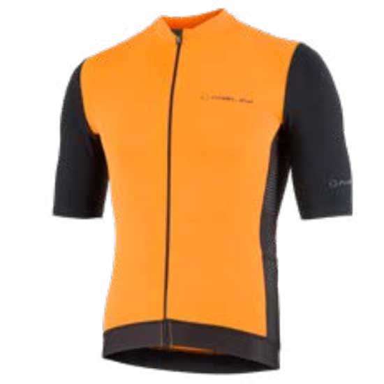 nalini new sun block short sleeve jersey orange m homme