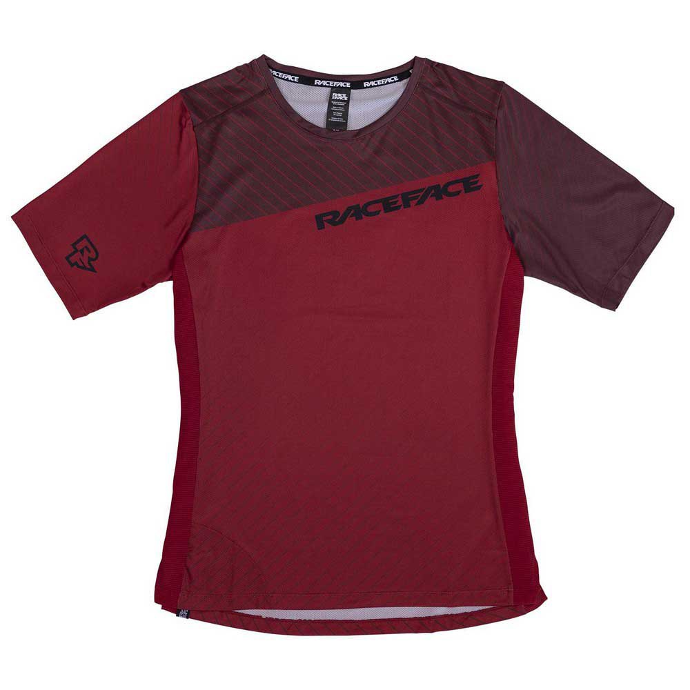 race face indy short sleeve enduro jersey rouge m homme