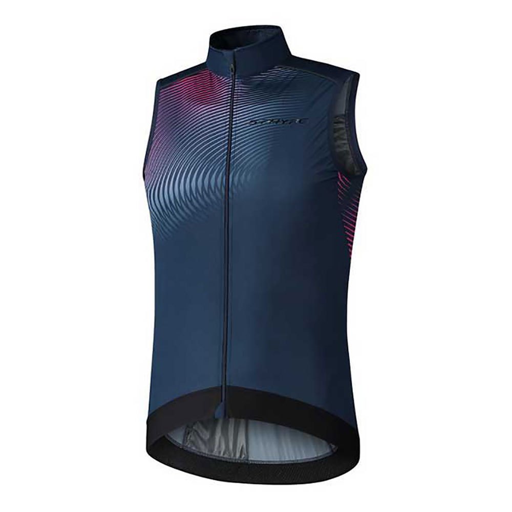 shimano s-phyre wind printed gilet bleu m homme
