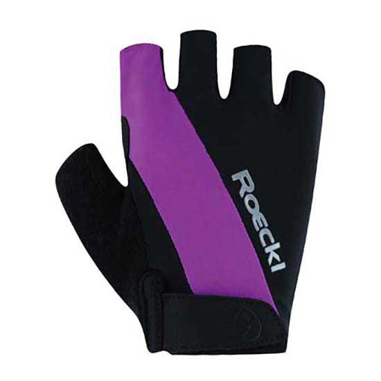 roeckl nurri basic short gloves noir,violet 7 homme