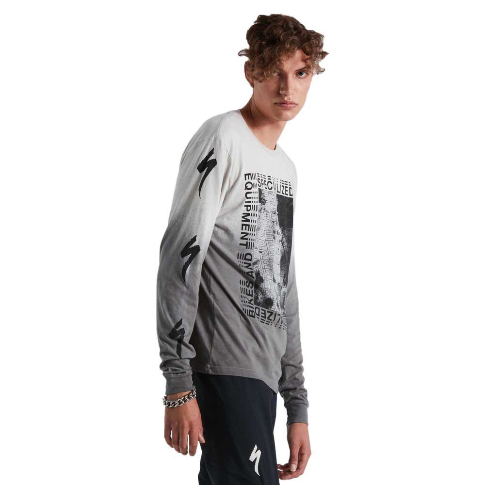 specialized driven long sleeve t-shirt gris s homme