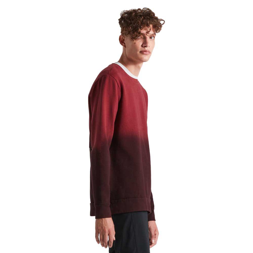 specialized legacy spray crewneck long sleeve t-shirt rouge s homme