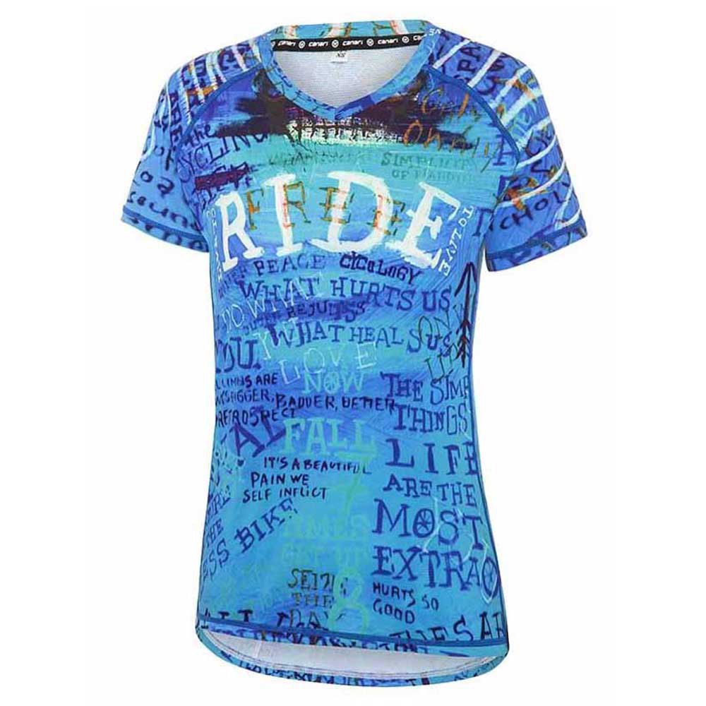 cycology ride short sleeve enduro jersey bleu xl femme