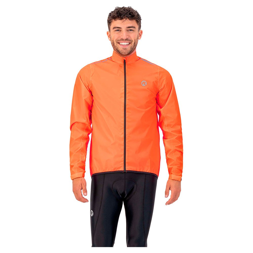 rogelli core rain jacket orange xl homme