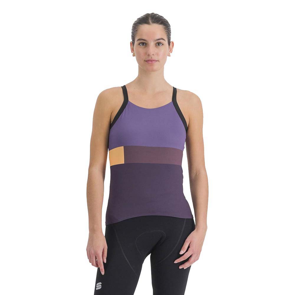 sportful snap sleeveless t-shirt violet xs femme