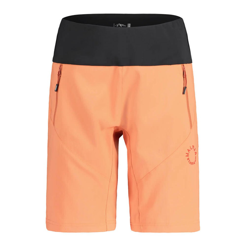 maloja badusm shorts without chamois orange m femme