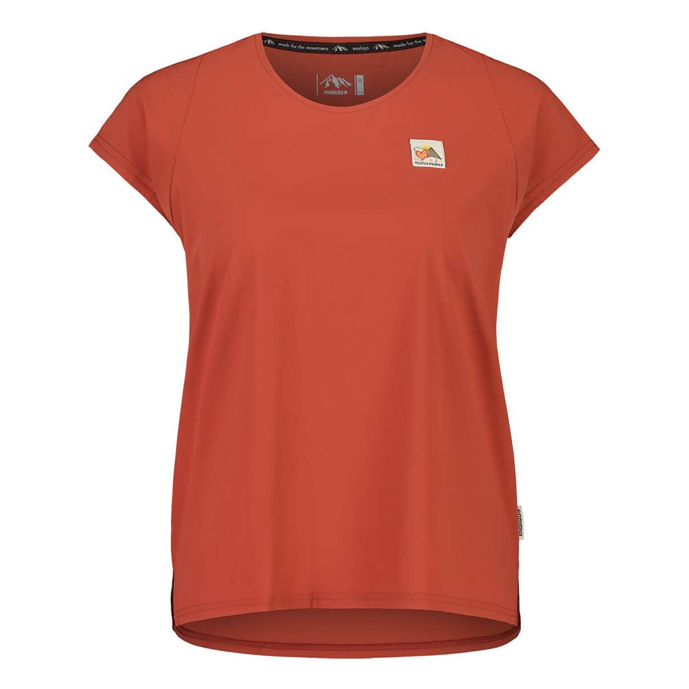 maloja klockerinm short sleeve gravel jersey orange m femme