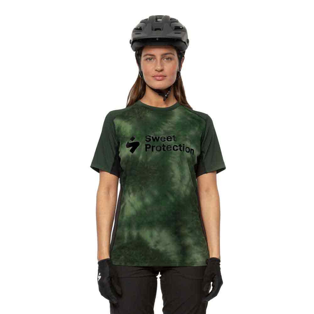 sweet protection hunter short sleeve enduro jersey vert xs femme