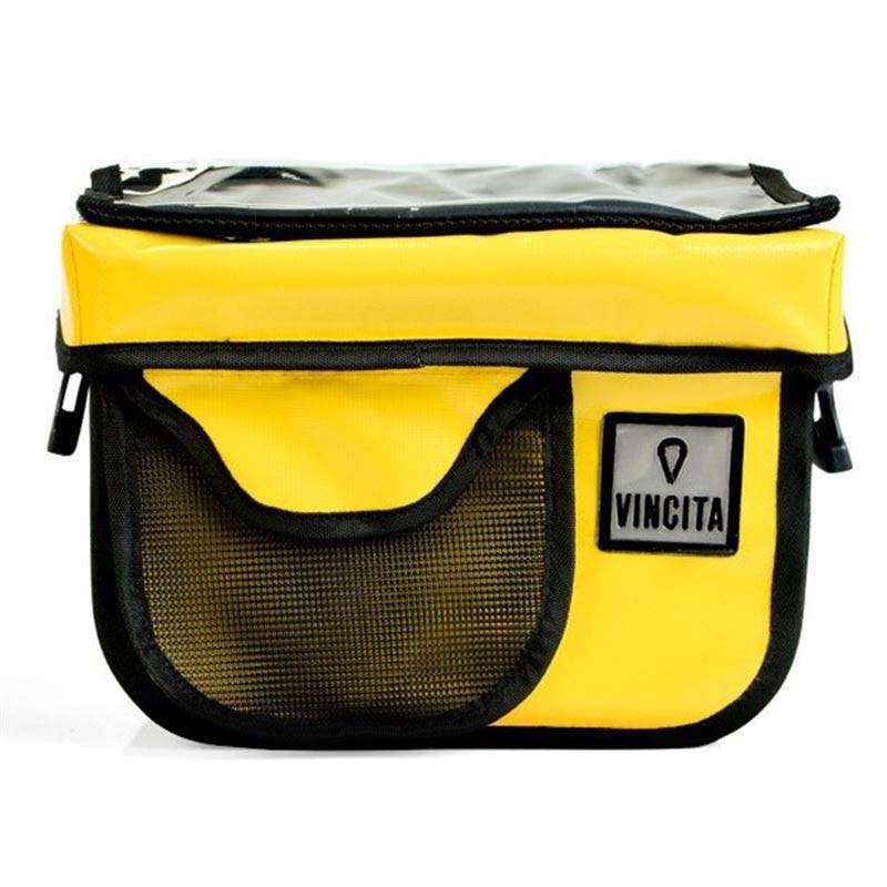 vincita b010wp-a waterproof handlebar bag 7.6l doré
