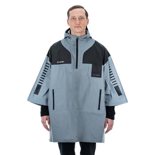 cube atx utility safety waterproof poncho gris  homme